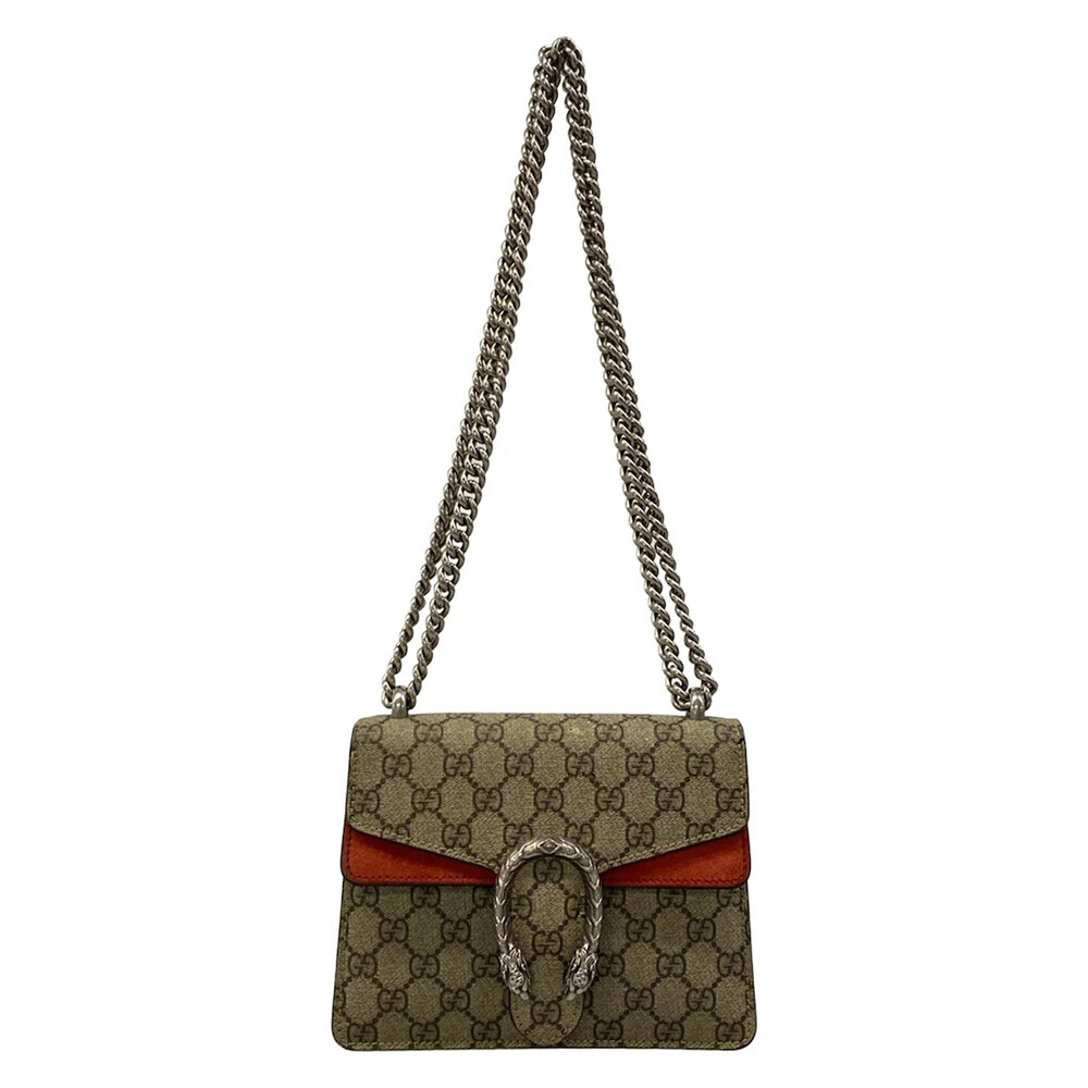 Gucci Dionysus Dark Brown Beige Red Pvc #347040G89B